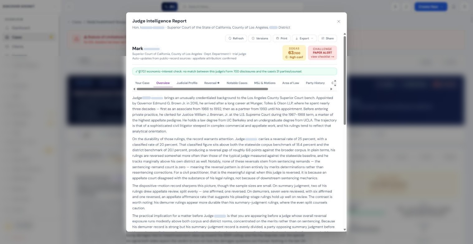 Discover Docket for large firms